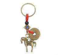 ComfyHarbor Llavero de latón para caballo de guerra, colgante de latón para
