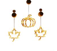 ComfyHarbor Luces de ventana de Halloween de otoño con forma de calabaza LED y hojas de arce alimentadas por pilas para una colocación flexible en hogares, restaurantes y hoteles (Grupo de B)