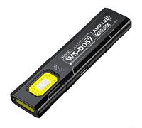 ComfyHarbor Luz de trabajo LED COB, linterna ultrafina de 550 lúmenes con base magnética, lámpara de clip de bolígrafo recargable tipo C, 5 modos, incluyendo seguridad rojo-azul para reparación de