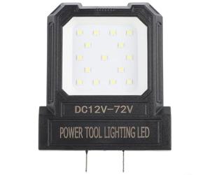 ComfyHarbor Luz de trabajo LED de 14 W para baterías de herramientas eléctricas de 12-72 V, enchufe ajustable de 19 a 41 mm, lámpara de inspección compacta para el lugar de trabajo, camping, al aire