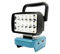 ComfyHarbor Luz de trabajo portátil de 18 LED, foco recargable de 1500 lúmenes con carga tipo C, compatible con baterías de litio de 18 V/20 V de la marca M, mango ergonómico para (MT-USB-Type-C)