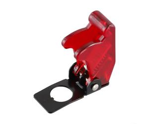 ComfyHarbor Luz LED iluminada para cubierta de interruptor de palanca, protector de disparo de misiles de 12 V, para salpicadero de coche, tapa protectora de metralla de avión de resorte, rojo