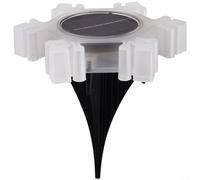 ComfyHarbor Luz solar de jardín IP65 impermeable LED al aire libre lámpara de césped automático del anochecer al amanecer diseño de copo de nieve 3 modos para patio, camino, decoración de patio, color