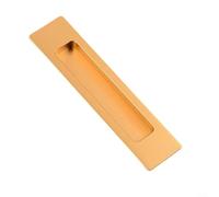 ComfyHarbor Manija ranurada integrada para puerta corrediza, puerta de bolsillo, tiradores de gabinete de puerta plegable, aleación de aluminio, acabado gris moderno 160 x 38 mm, paquete de 2 (dorado)