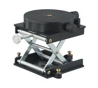 ComfyHarbor Mesa de elevación ajustable con rotación de 360° y control de altura, aleación de aluminio y plataforma de soporte de laboratorio de acero inoxidable para carpintería o experimentos