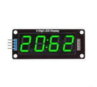 ComfyHarbor Módulo de visualización de tubo de reloj LED de 4 dígitos de 0.56 pulgadas con controlador TM1637, tubo digital RGB de siete segmentos para proyectos Arduino (verde) (verde)