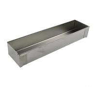 ComfyHarbor Molde largo de acero inoxidable rectangular para tartas de queso para pan, pan asado y verduras, 40 x 10 cm, hoja resistente (A)