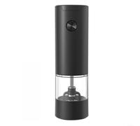 ComfyHarbor Molinillo eléctrico de sal y pimienta, molinillo de grosor ajustable, para cocinar en la cocina, operación con una sola mano, con cuerpo transparente, para trituradora de especias a