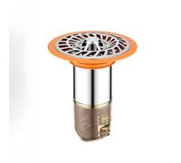 ComfyHarbor Núcleo de drenaje de piso de acero inoxidable con sello de agua profundo y filtro de pelo grande, tapón de silicona antiolor para baño, compatible con desagües de 33 a 73 mm (8 cm)