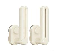 ComfyHarbor Organizador de accesorios para el cabello ABS montado en la | Soporte de ventosa, ajustable a 180 grados, color gris acero blanco leche, para clips de diadema