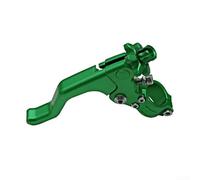 ComfyHarbor Palanca de embrague de aluminio CNC con un dedo para manillar de motocicleta, 8,5 mm, extremo de cable, reductor de tracción corto (verde)
