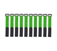 ComfyHarbor Paquete de 10 correas reutilizables para caña de pescar de 25 cm, bridas de nailon ajustables, para organización segura del equipo de caña, camping, viajes, rojo, azul, negro (verde)