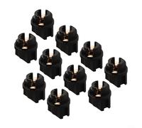ComfyHarbor Paquete de 10 soportes para bombillas LED T5 para tablero de instrumentos de coche, base de nailon con terminales de soldadura y agujero de montaje, compatible con bombillas 17 18 27 37 58