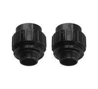 ComfyHarbor Paquete de 2 conectores rápidos de PVC de 1.5 a 2 pulgadas, junta de unión de rosca macho y hembra con junta tórica para piscina de arena Hayward, piezas de repuesto ABS negras
