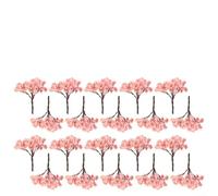 ComfyHarbor Paquete de 20 modelos de árbol Sakura a escala HO para decoración de paisaje de diseño ferroviario, plástico en miniatura, plantas de paisaje, modelo, accesorios de tren, kit de vegetación