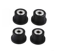 ComfyHarbor Paquete de 4 rodillos de asiento para máquina de remo, ruedas de repuesto de nailon con orificio de 8 mm para remo de fitness, rodamientos deslizantes suaves y silenciosos, color negro, 27