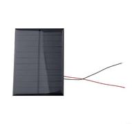 ComfyHarbor Paquete de 5 paneles solares policristalinos de 5.5 V 200 mA con cable de 15 cm, kit de células fotovoltaicas de resina epoxi de 110 x 80 mm para bricolaje en el hogar para iluminación