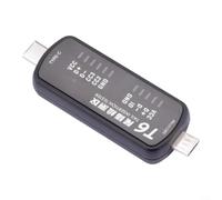 ComfyHarbor Para el probador de inserción de cola T6, para cable conector tipo C, para detector de fallos del puerto del cargador, con indicador azul, herramienta de diagnóstico compacta Plug and Play