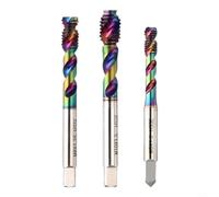 ComfyHarbor Para M35 Cobalto HSS Punta Espiral Macho Para Aleación de Aluminio, Broca De Rosca De Máquina De Acero Alto Con Revestimiento Colorido Para M3 M5 M6 M8 M10, Eliminación Eficiente De Chip