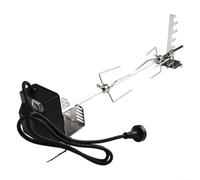 ComfyHarbor Parrilla eléctrica Asador Asador Spit Kit Acero Inoxidable 304, con Motor, Ejes y Tenedores, Ajustable hasta 29 Pulgadas, para Pollo, Pavo, Capacidad de 40 libras, Herramienta BBQ Exterior