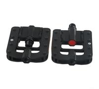 ComfyHarbor Pedales de bicicleta plegables de aleación de aluminio, plegamiento rápido, con una sola mano, reflectores antideslizantes para ciclismo de carretera MTB, negro, plata, oro, rojo, 1 par