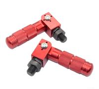 ComfyHarbor Pedales plegables de aluminio mecanizado CNC para scooters eléctricos y bicicletas plegables, reposapiés anodizado rojo y negro con ajuste universal y construcción duradera (rojo)