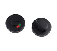 ComfyHarbor Perilla de acero inoxidable con indicador de puerta de baño con pantalla a color de ocupación, pestillo de privacidad de rotación de 360 grados para baño público, inodoro o gabinete (negro