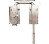 ComfyHarbor Pestillo de puerta multiángulo mejorado, cerradura de seguridad antipalanca, para ventanas y puertas, perno de aleación de aluminio ajustable, con tornillo o instalación de unión, hardware