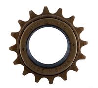 ComfyHarbor Piñón de engranaje de acero individual 16/18/20T de 35 mm 1/2 x 1/8 pulgadas marrón para carretera de engranaje fijo para bicicleta (16T)