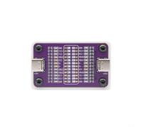 ComfyHarbor Placa de prueba de cable de carga rápida tipo C de doble extremo con 24 indicadores LED para verificación de continuidad de 24 pines, probador de PCB compacto para cables de teléfono móvil