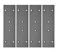 ComfyHarbor Placas de reparación de esquinas planas de acero inoxidable, soportes de fijación rectos, para conexión de muebles, pieza fija para silla de mesa, soporte de hardware resistente al