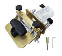 ComfyHarbor Plantilla de mortaja, Para máquina de corte de 65 mm, Soporte de ranura, Con riel deslizante bidireccional, Localizador de perforación de metal ABS, Para un posicionamiento preciso