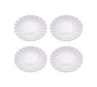 ComfyHarbor Platos redondos de melamina, platos planos con borde de flor en relieve, para servir alimentos, vajilla ligera resistente a roturas, para uso diario en casa, restaurante (25,4 cm)