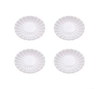 ComfyHarbor Platos redondos de melamina, platos planos con borde de flor en relieve, para servir alimentos, vajilla ligera resistente a roturas, para uso diario en casa, restaurante (20,2 cm)