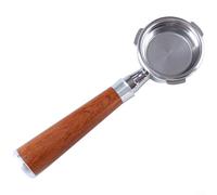 ComfyHarbor Portafiltro espresso de 58 mm, con mango de madera, cesta de filtro de café de acero inoxidable 304, para máquinas Barsetto BA101/BA102, agarre ergonómico para un sabor rico