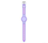 ComfyHarbor Pulsera de silicona para AirTag, funda protectora impermeable y a prueba de caídas con ajuste cómodo, 24,6 cm de longitud para niños, diseño de dos tonos