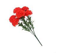 ComfyHarbor Ramo de flores artificiales de clavel con 7 cabezas, opciones de colores vibrantes y tallos de plástico para decoración del hogar, arreglos de boda, exhibiciones de fiestas, jardín (rojo)