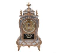 ComfyHarbor Reloj de mesa de estilo vintage, decoración antigua para el hogar con 12 canciones musicales por hora, reloj de escritorio de plástico que funciona con pilas para dormitorio, sala de estar