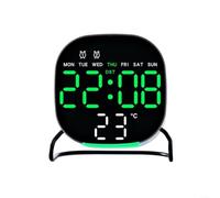 ComfyHarbor Reloj despertador digital, con pantalla LED, modo dual para bucle de hora y fecha, brillo ajustable, con atenuación automática, temporizador de cuenta regresiva de hasta 23H59M, Fahrenheit