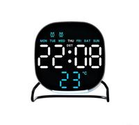 ComfyHarbor Reloj despertador digital, con pantalla LED, modo dual para bucle de hora y fecha, brillo ajustable, con atenuación automática, temporizador de cuenta regresiva de hasta 23H59M, Fahrenheit
