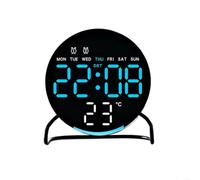 ComfyHarbor Reloj despertador digital, con pantalla LED, modo dual para bucle de hora y fecha, brillo ajustable, con atenuación automática, temporizador de cuenta regresiva de hasta 23H59M, Fahrenheit