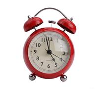 ComfyHarbor Reloj despertador vintage, doble campana extra fuerte con retroiluminación, reloj de escritorio clásico de metal que funciona con pilas, para adultos y adolescentes, decoración de