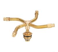 ComfyHarbor Rociador giratorio de cobre, cabezal de aspersor giratorio de 360 grados para riego de césped, jardín y agricultura, boquilla de agua de latón para refrigeración de techo, dorado (4 brazos