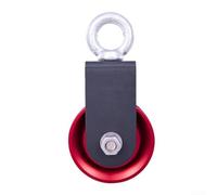 ComfyHarbor Rueda de polea de cable de gimnasio de 75 mm de aleación de aluminio con anillo de elevación giratorio de 360° para ejercitador abdominal y equipo de fitness (soporte de metal rojo 75)