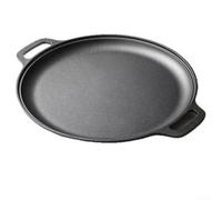 ComfyHarbor Sartén de hierro fundido, plancha plana gruesa con asas dobles, sartén para tortilla de crepé sin revestimiento para cocinas de gas e inducción para cocinar en casa (28 cm)