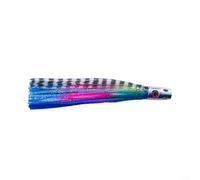 ComfyHarbor Señuelo de pulpo de arrastre de cobre de 6.5 pulgadas, cabeza pesada de 55 g con falda de calamar con brillo UV, ojos realistas 3D para pesca en aguas saladas en aguas profundas (04#)