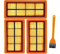 ComfyHarbor Set 3 Filtros Plásticos para Aspiradora Kärcher | Compatible modelos AD2, para ad3, AD4, filtro plegado plano, plástico , color naranja