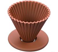 ComfyHarbor Silicona para gotero de café v60, reutilizable, para verter sobre filtro, máquina manual de preparación flexible, resistente al calor, amarillo, 10,5 cm (marrón)