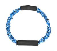 ComfyHarbor Simulador de arco con núcleo de látex de resistencia ajustable y agarre EVA, dispositivo de entrenamiento realista para principiantes, práctica de mano izquierda y derecha, azul (40 libras
