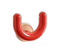 ComfyHarbor Soporte de pared con ventosas, organizador de almacenamiento de baño, colgador de zapatos de plástico que ahorra espacio, para puerta de ducha, dormitorio, uso doméstico (rojo)